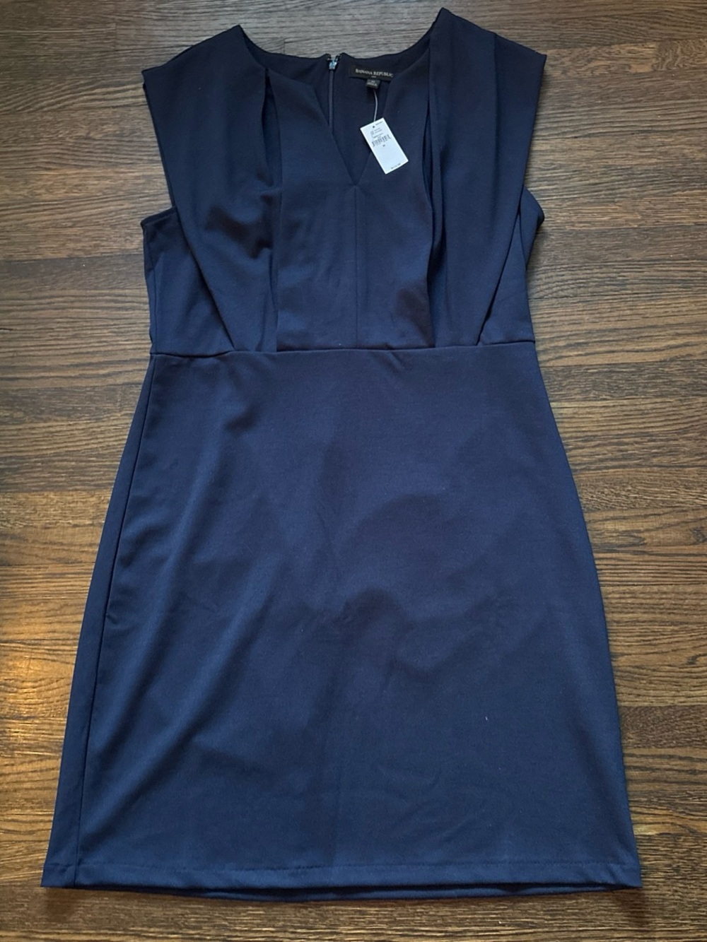 Banana Republic Navy V-Neck Cap Sleeve Midi Dress
